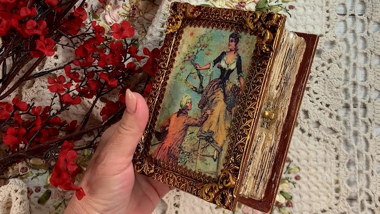 Vintage book box. Винтажная книжка-шкатулка.