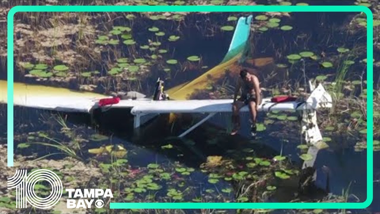 Pilot rescued 9 hours after plane crash in Florida Everglades