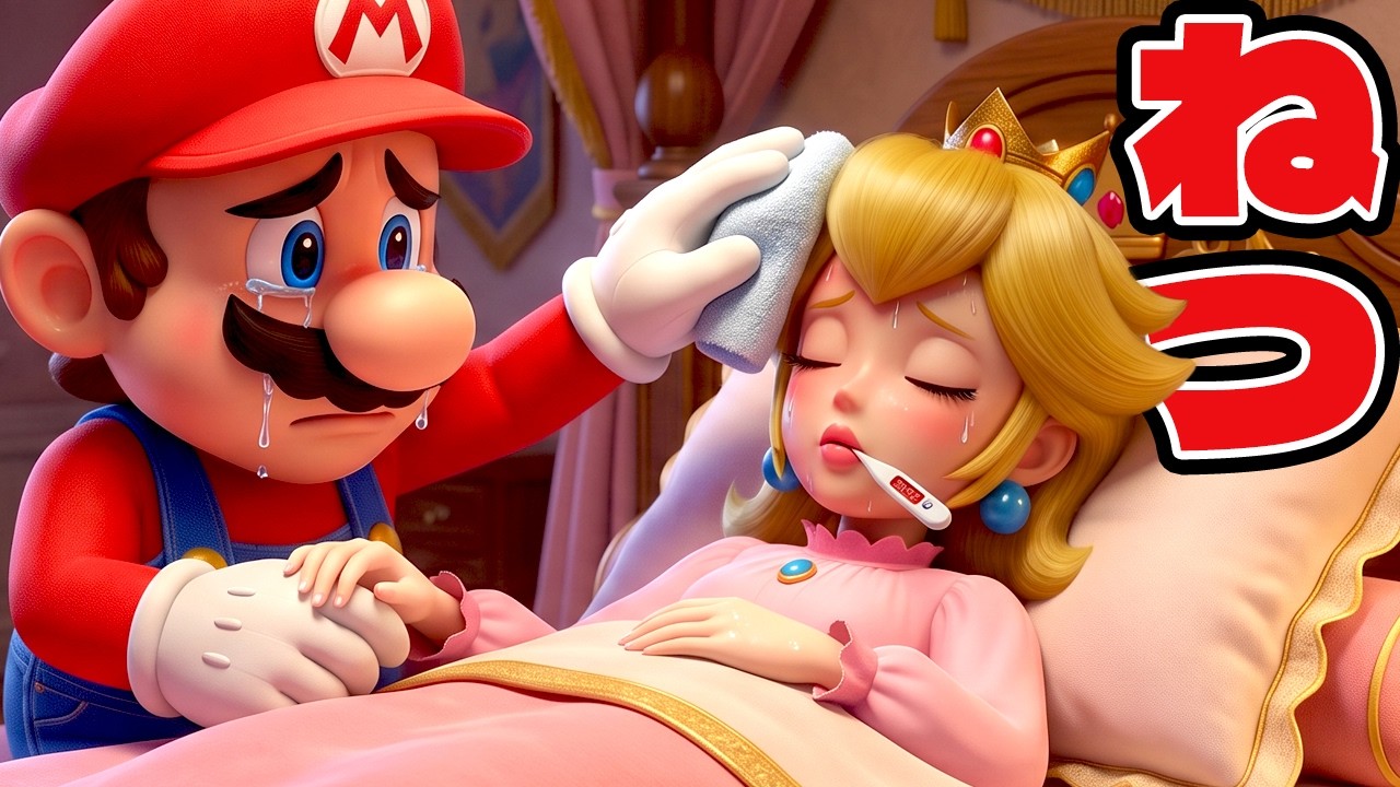 インフルエンザで高熱になったピーチ姫を救いたいマリオとルイージとクッパ（アナケナファミリーのマリオの話）
