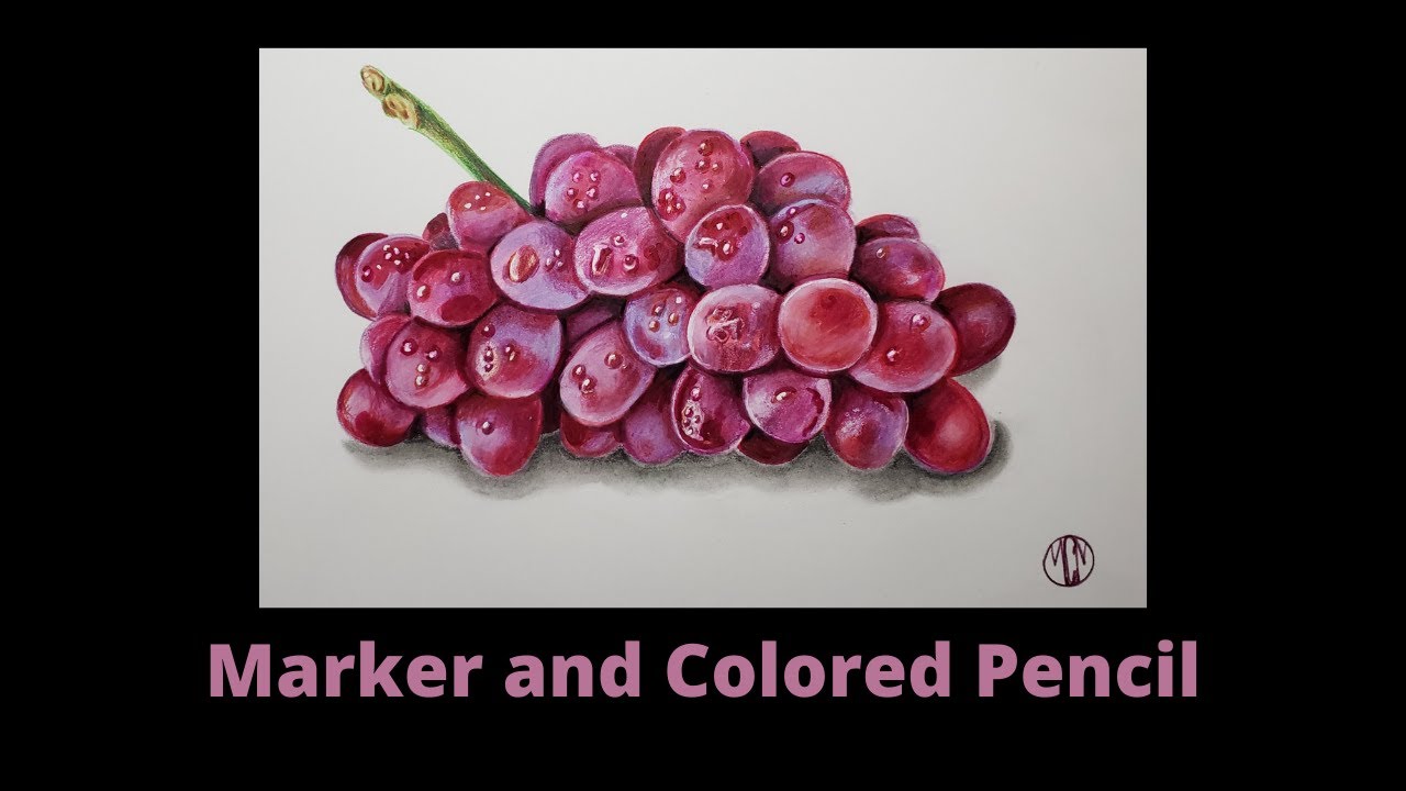 How to draw realistic with marker and colored pencil.