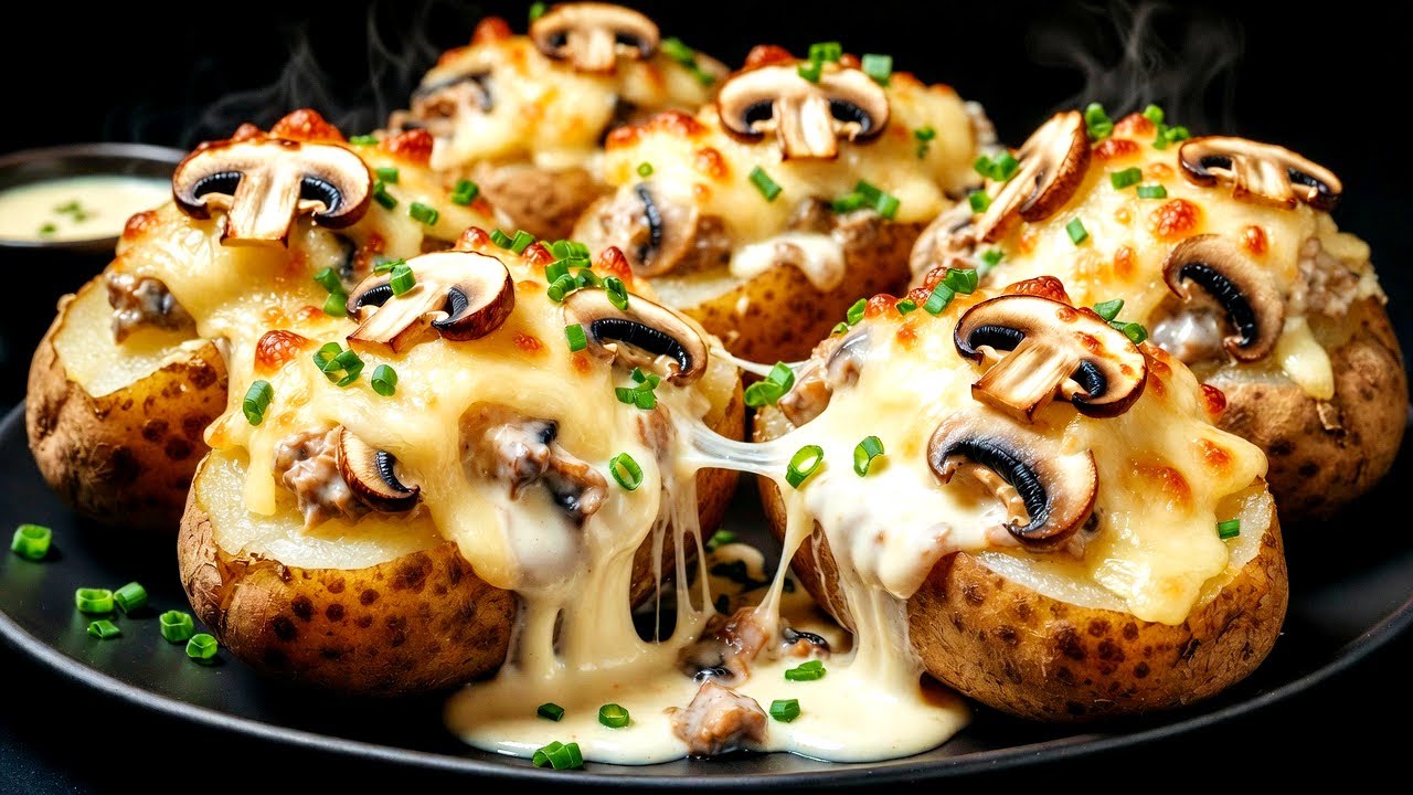 Kartoffeln mit cremiger Pilzsauce – unglaublich lecker,schnell gemacht und perfekt in nur 15 Minuten