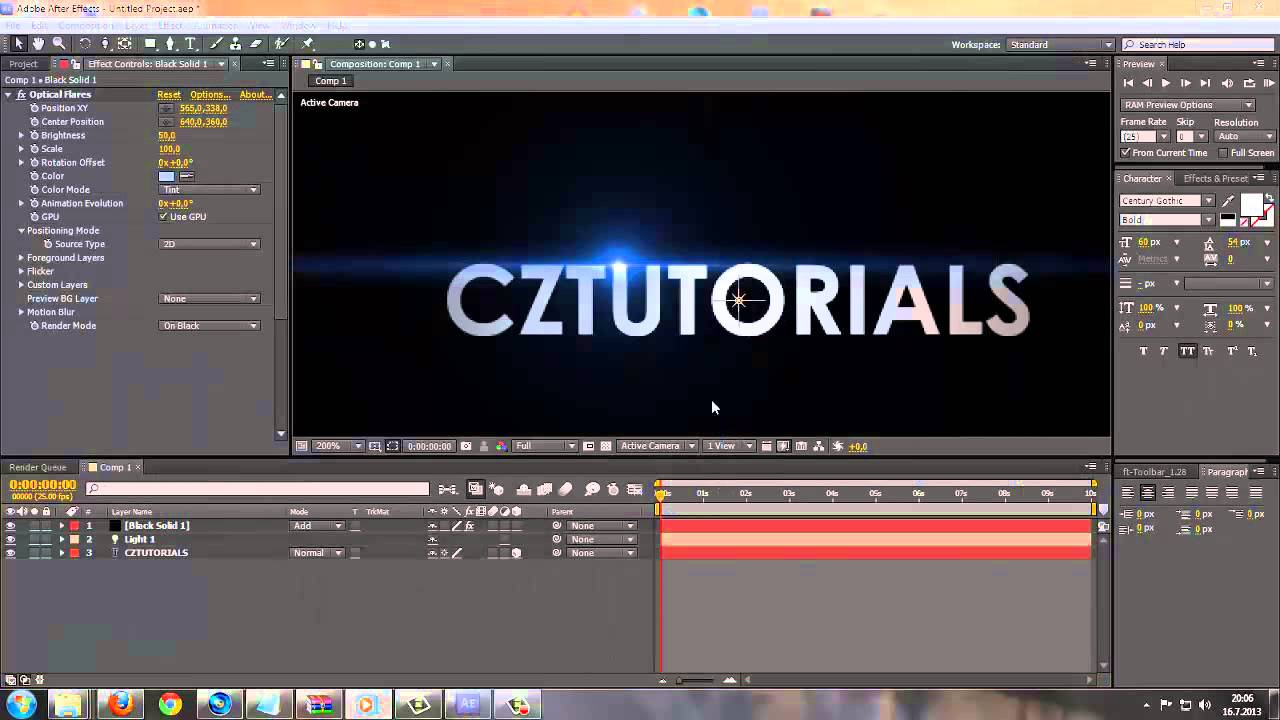 CZTUTORIÁL - After Effects 137 - Jednoduché trailer texty