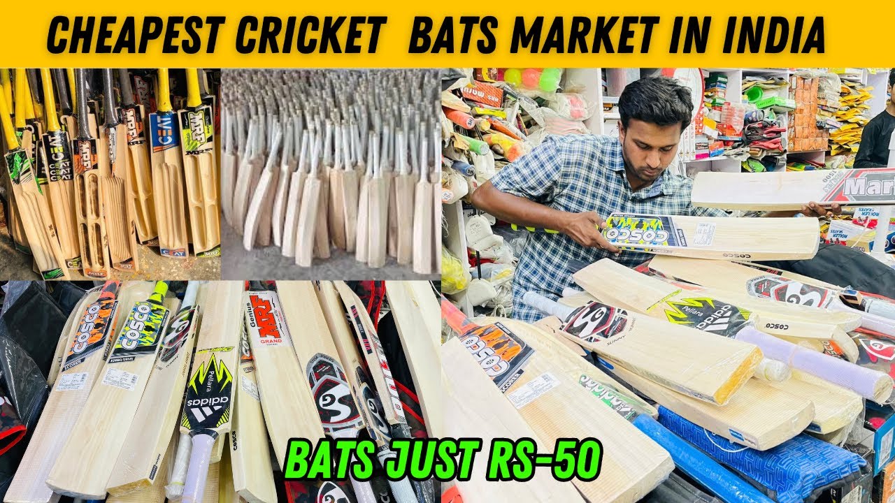 Cheapest Cricket Bat Market In India🤩 | Wholesale / Retail Shop | All Sports Items available🔥