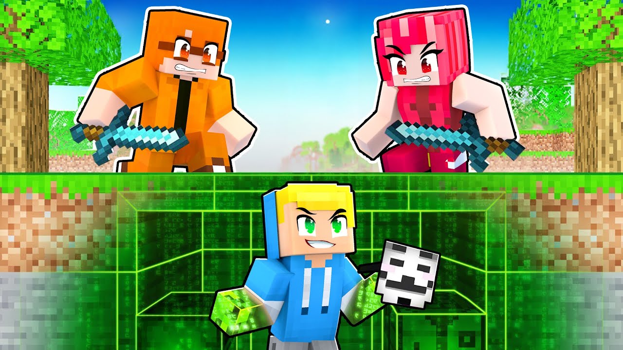 3 GIOCATORI CONTRO 1 HACKER Su Minecraft!