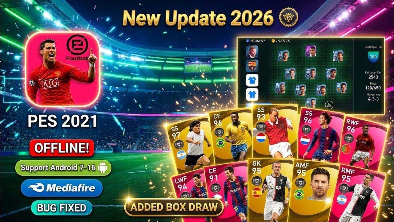 PES 2021 Mobile: обновление офлайн-режима, новые игроки Iconic Moment и английские комментарии