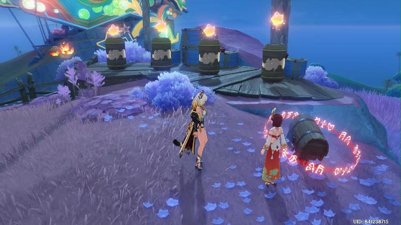 ティティ島中央付近　水やりギミック　宝箱　原神