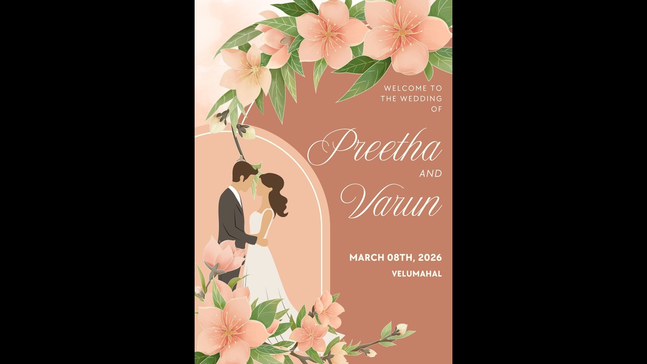 C.VARUN RAJ -  M.PREETHA WEDDING Live Stream