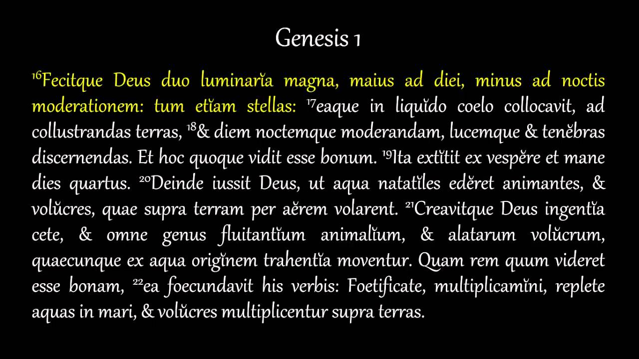 Genesis 1 in Classical Latin