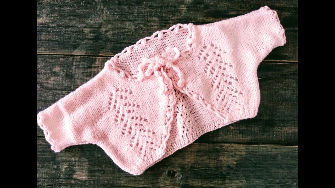 Bolero tejido a dos agujas para niña (tres tallas) ¡Paso a paso!