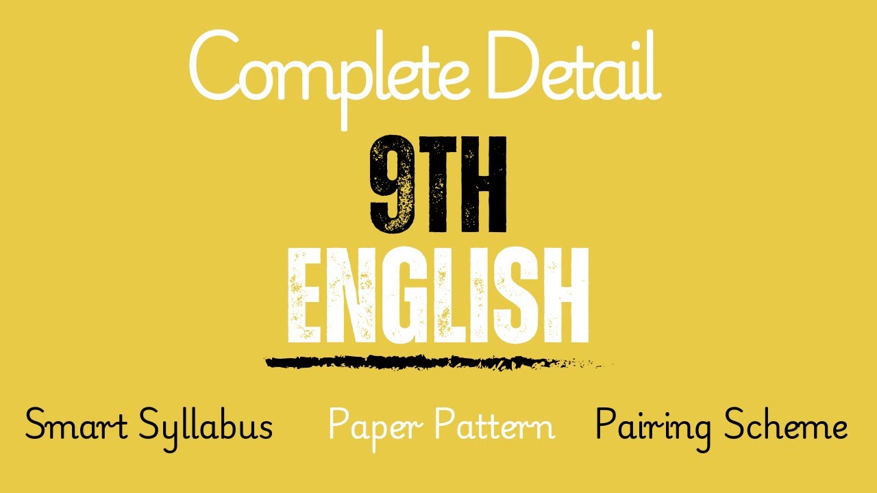 9th Class English Paper Pattern (2026)