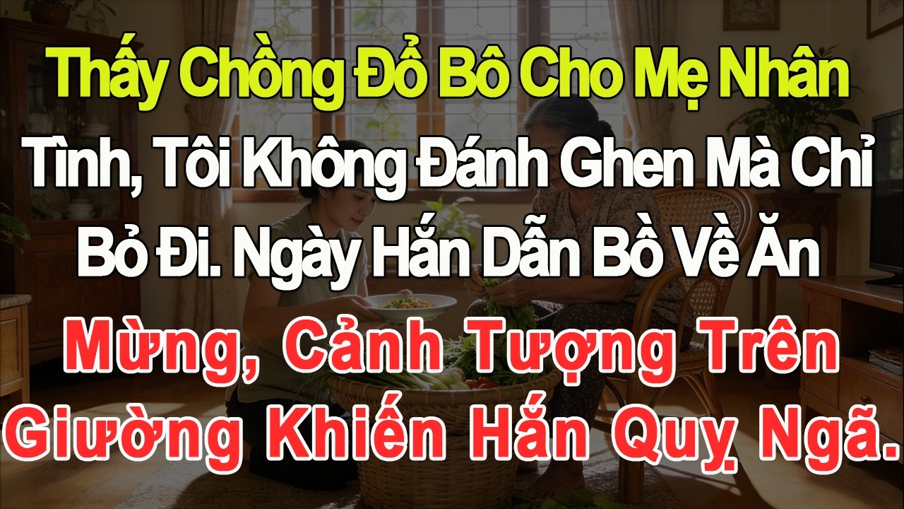 Thấy chồng đổ bô cho mẹ nhân tình, tôi bỏ đi. Ngày hắn dẫn bồ về, cảnh trên giường khiến hắn sụp đổ