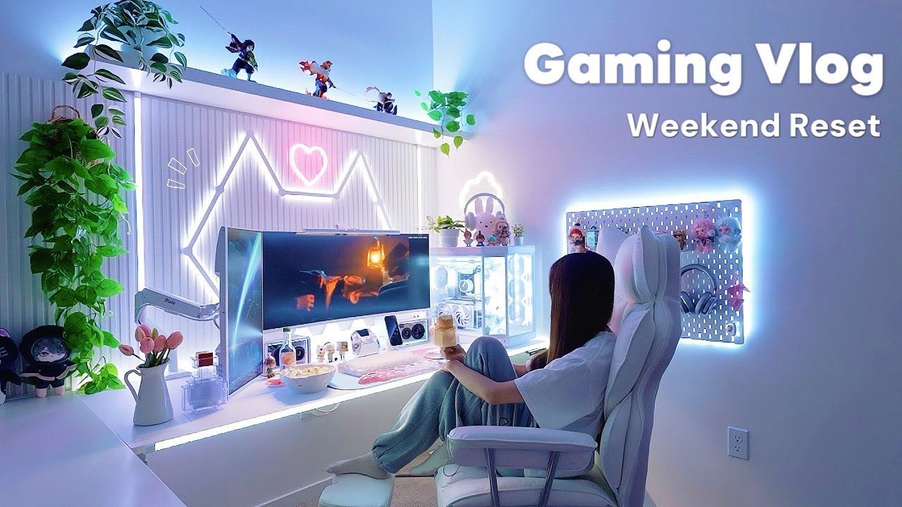 ☁️🎮 Cozy Gaming Vlog | Weekend Reset, Trying Duet Night Abyss, Aesthetic Living Alone