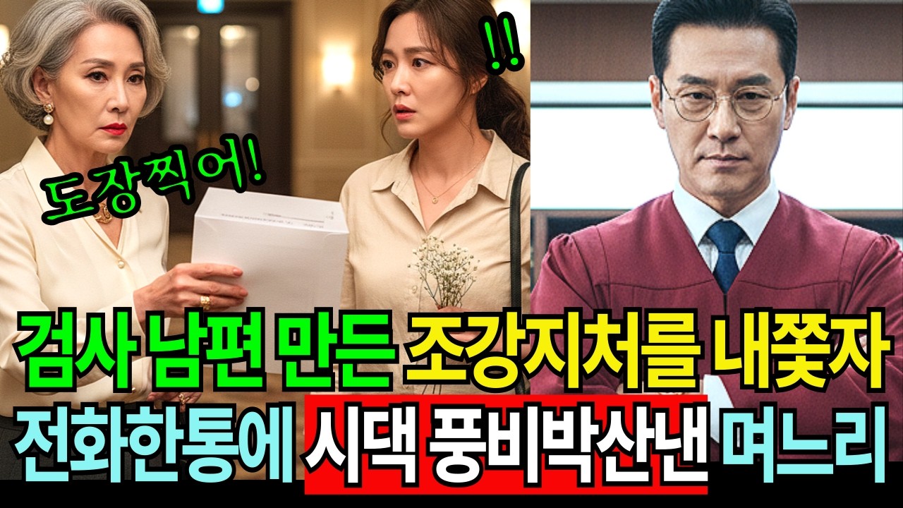 고시 뒷바라지로 남편 검사 만들었더니 이혼도장 찍으라는 시어머니, 시댁 하루아침에 망하게 만든 전화 한 통