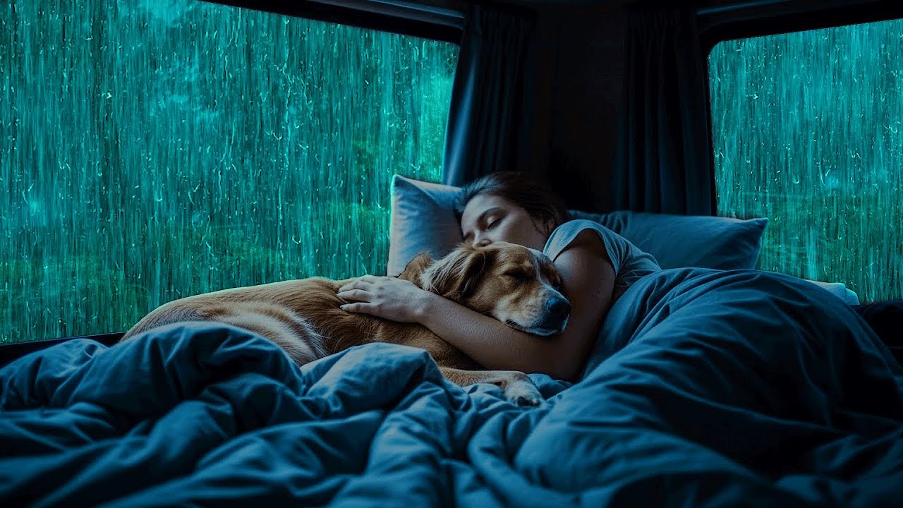 Rain Sounds for Sleeping 🌧️ Heavy Rain & Thunderstorm in a Cozy Car for Deep Sleep, Relax Naturally