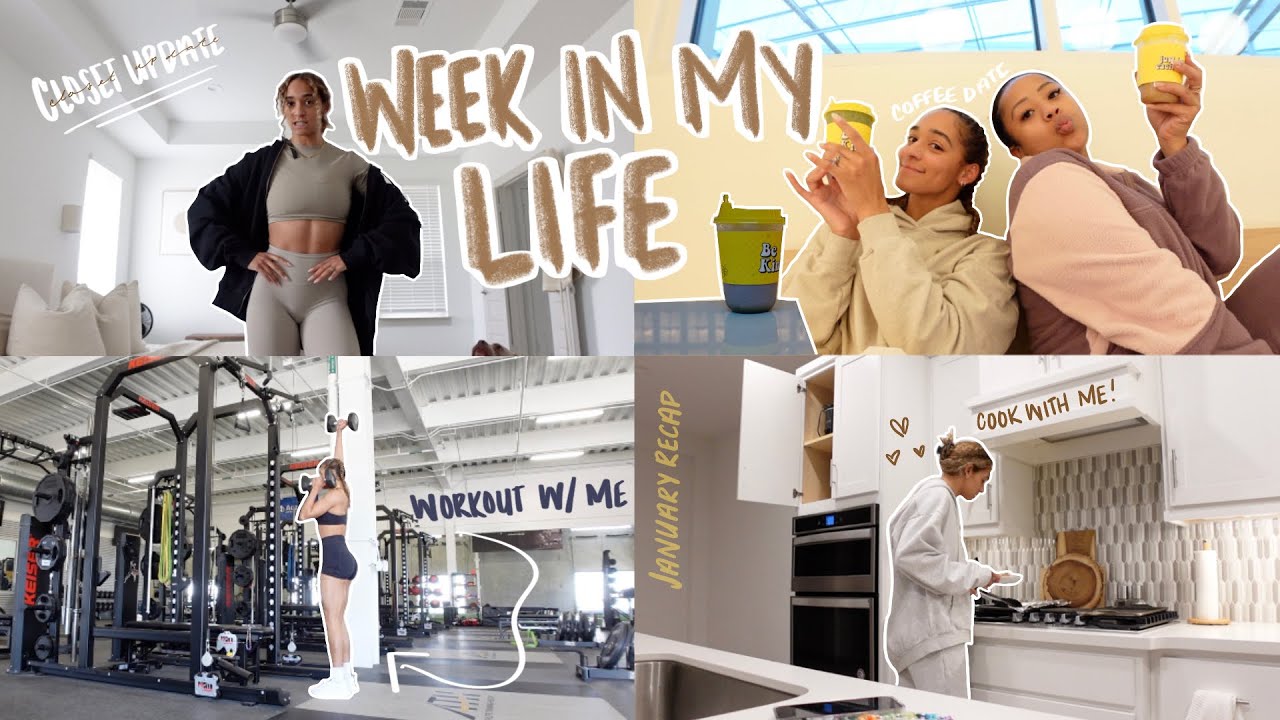 WEEKLY VLOG | Closet organization | Workout w/ me | Cook with me | Self Care | January wrap up