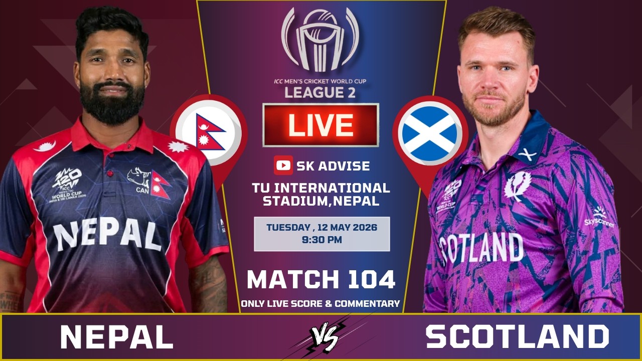 NEPAL vs SCOTLAND LIVE MATCH | NEP vs SCO | ICC CWC League 2 104th Match Commentary | NEPAL BOWLING
