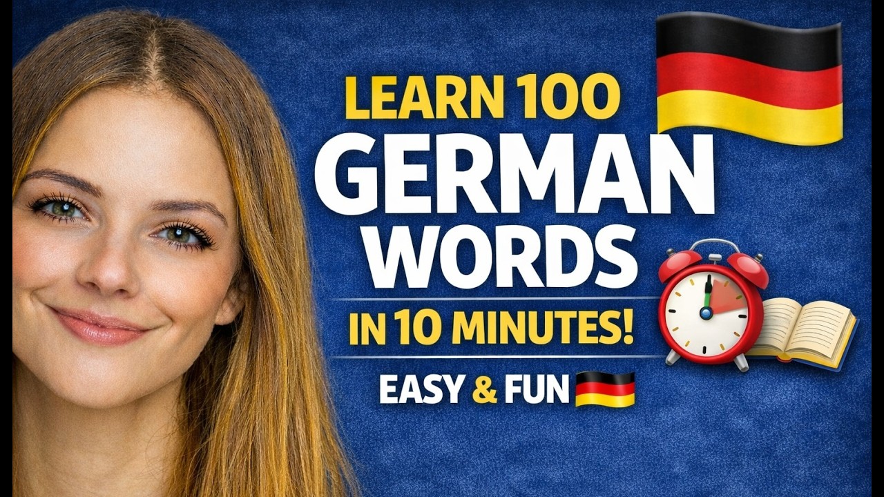 Learn 100 German Words in 10 Minutes 🇩🇪  Easy & Fun Examples
