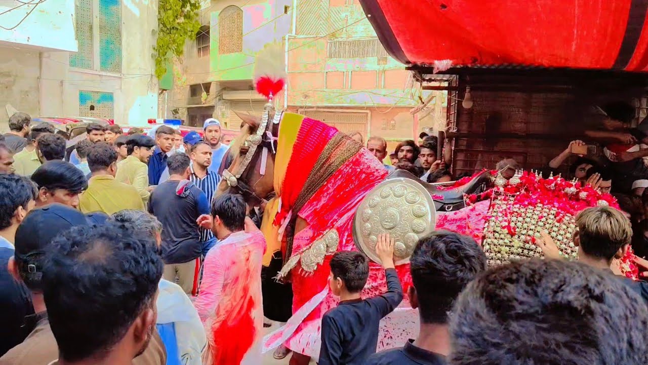 Part 2 10 Muharram 2024 Markzi jaloos rarh Chowk Chawinda Sialkot Shabihe Zuljanah Badshah  Sialkot