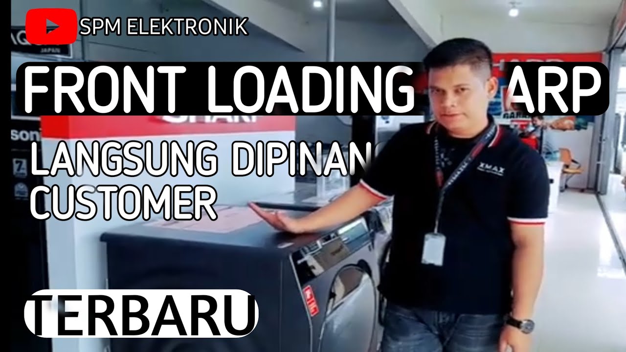 NEW MESIN CUCI FRONT LOADING SHARP ES-FL1410DPX HEMAT LISTRIK