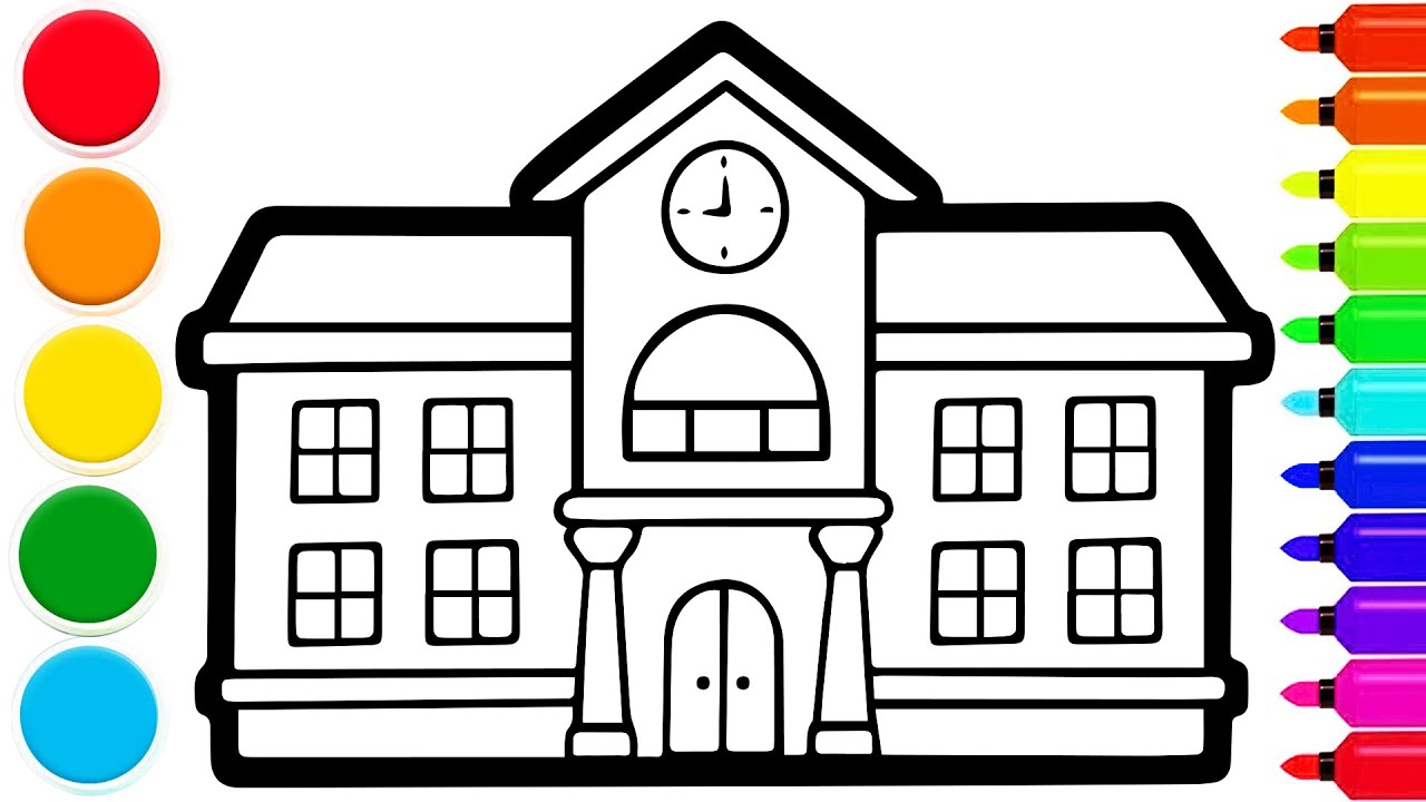 How to Draw a School | Easy Step by Step Tutorial