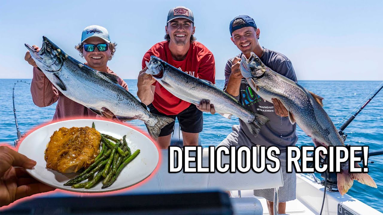 Lake Michigan SALMON fishing! Catch Clean Cook