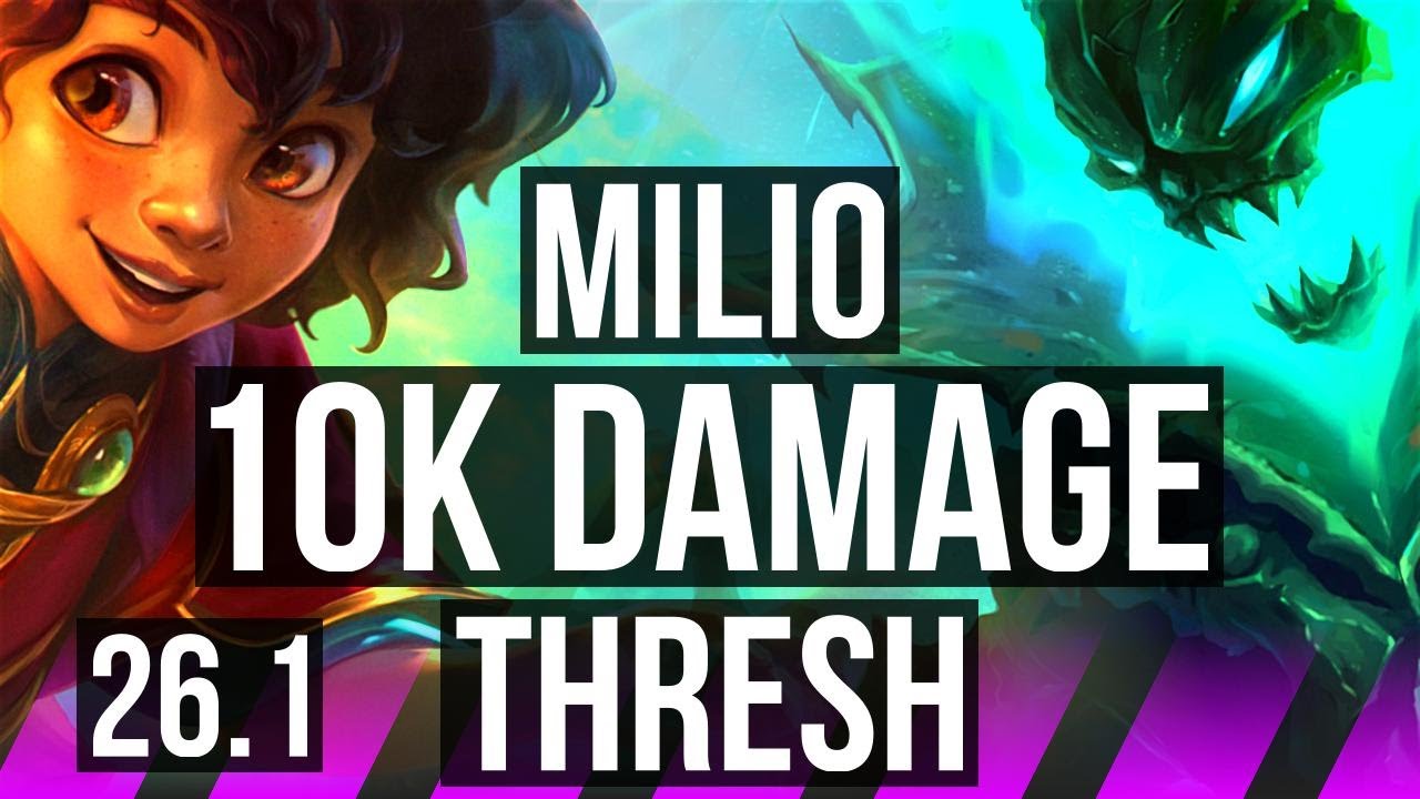 MILIO & Caitlyn vs THRESH & Draven (SUP) | 10K damage | EUW Diamond | 26.1