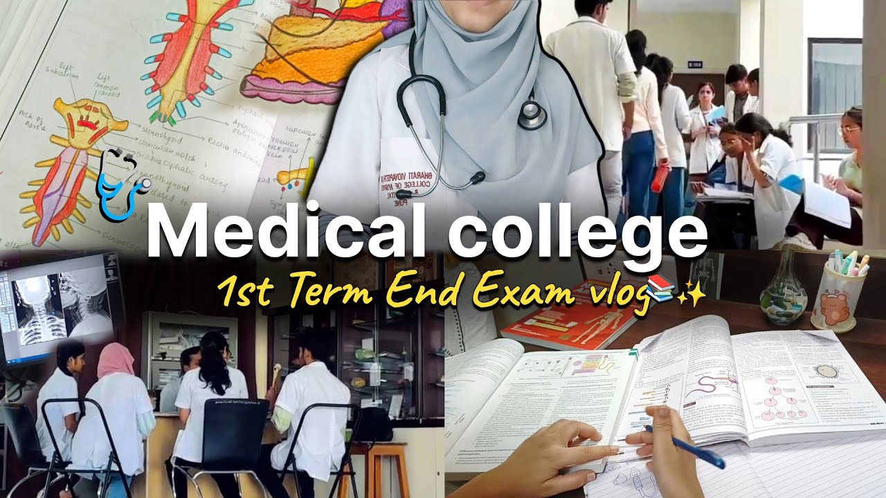MEDICAL COLLEGE EXAM VLOG 📚🩺| 1st Term end exam ✨| Bharati vidyapeeth #blissfulstudyneet  #neet2026