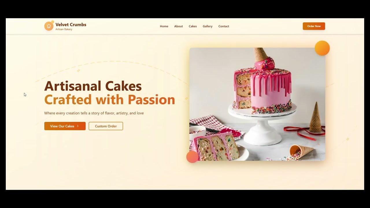 Cake Shop Website Design + Code (React UI) | Frontend Project