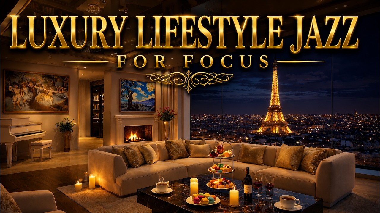 Effortless Flow State Jazz – Eiffel Tower Night Study & Coding Music