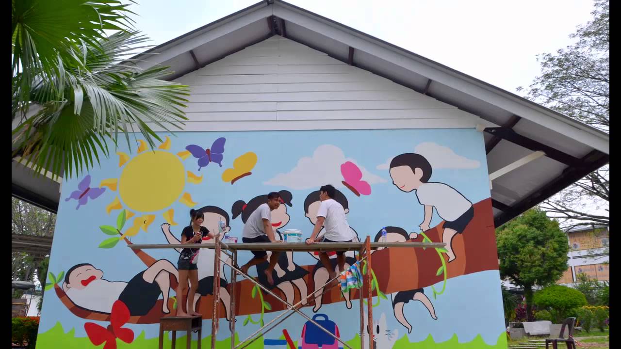 大山脚金星小学壁画