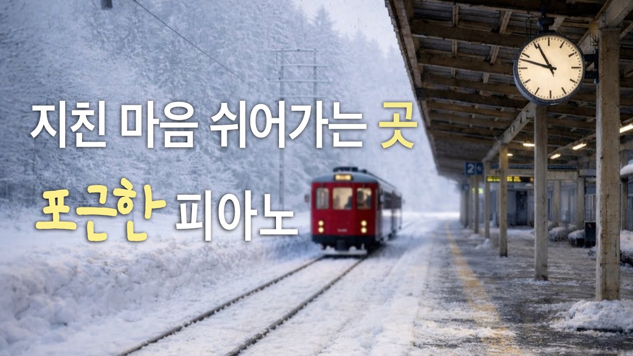 ❄️ 지친 마음 쉬어가는 간이역 & 겨울 피아노 플리 ❤️ ㅣ 잔잔한 연주곡 모음 4H