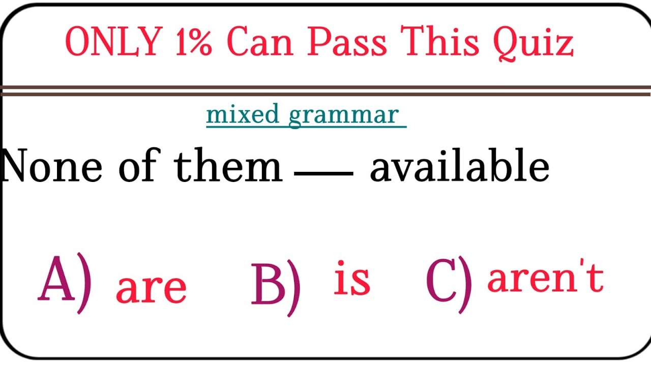 G for Grammar past present future mix ✨ ONLY 1%Can Pass This Quiz