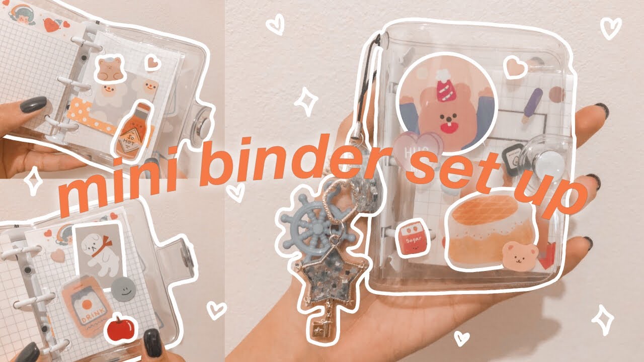 Mini Binder Set Up // Decorate 3 Ring Binder with Me // Journal with Me // Stickers Haul