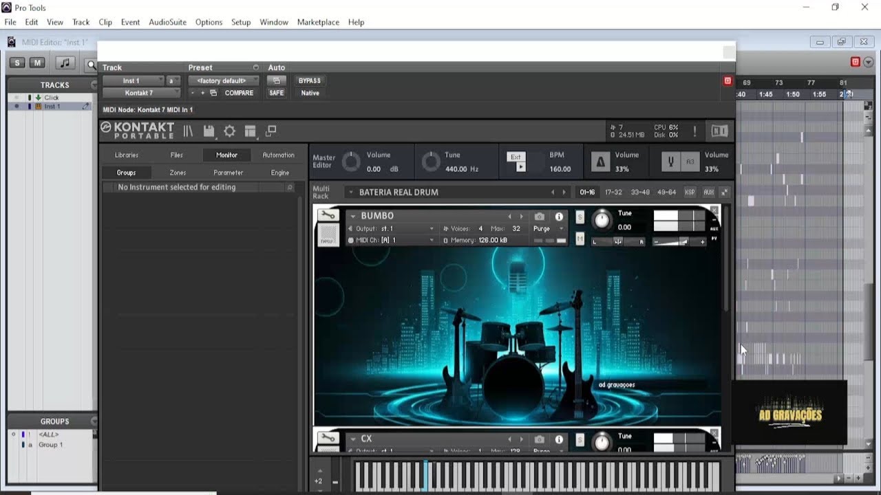 BATERIA para kontakt SOLO REAL