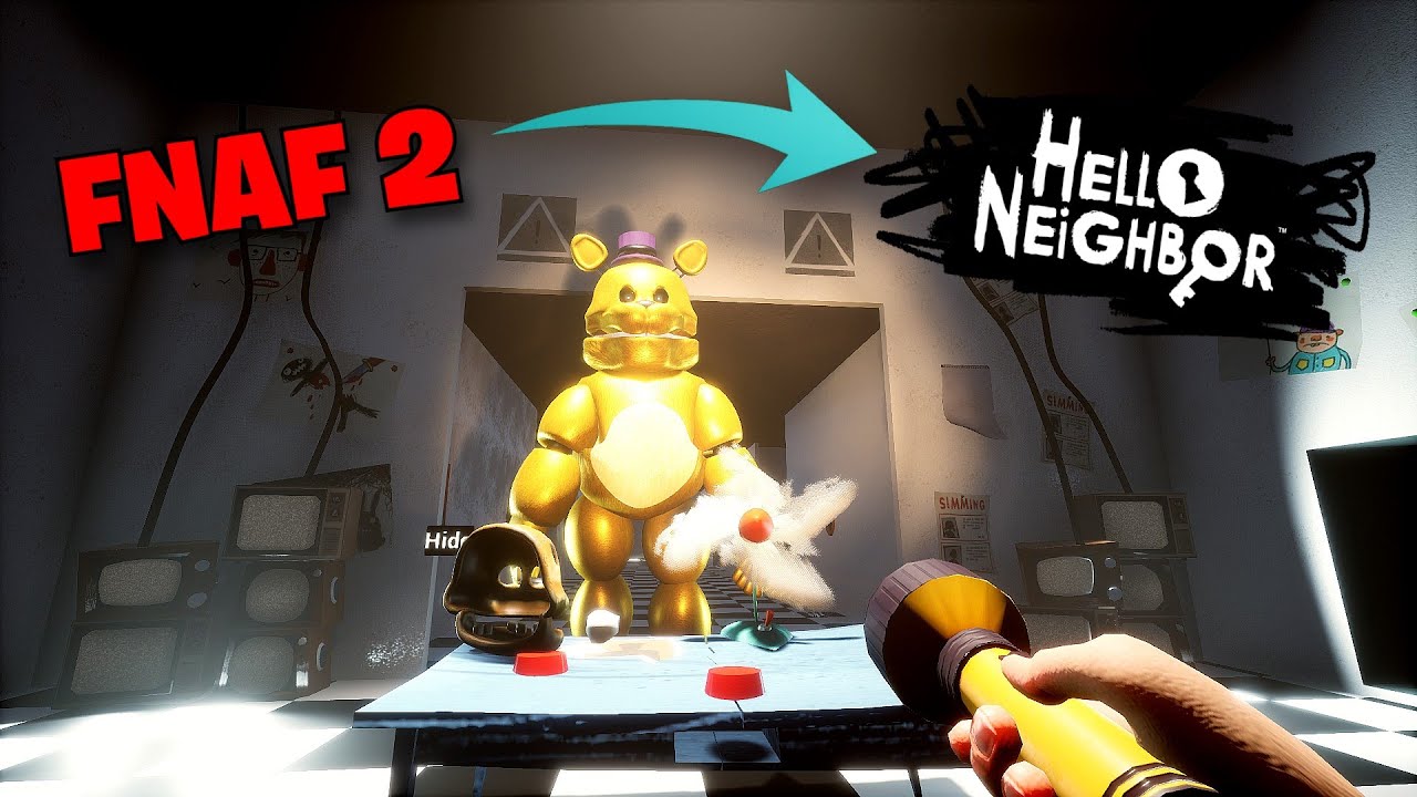 FNAF 2 Pizzeria in Hello Neighbor! | Hello Neighbor Mod