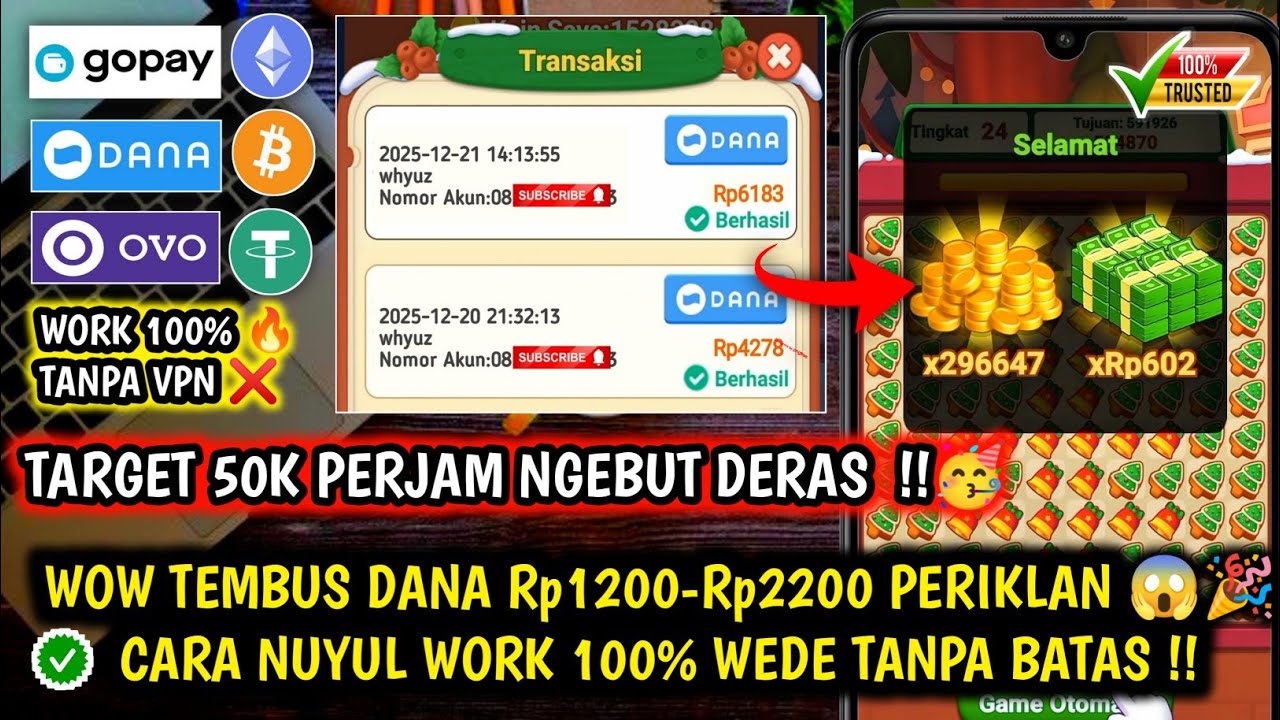 WOW TEMBUS Rp2.200 PERIKLAN🔥!! CARA NUYUL APLIKASI PENGHASIL UANG MATCH FRENZY TERLEGIT, DANA KAGET💰