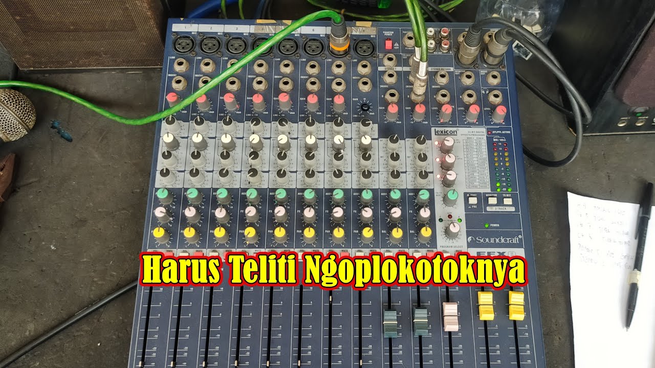 Servis Mixer Soundcraft EFX 8 Rusak Beberapa Channel Tidak Bunyi