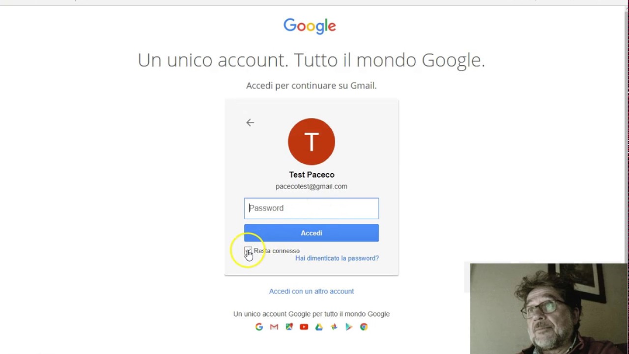 Fare accesso a gmail e a tutti gli strumenti Google