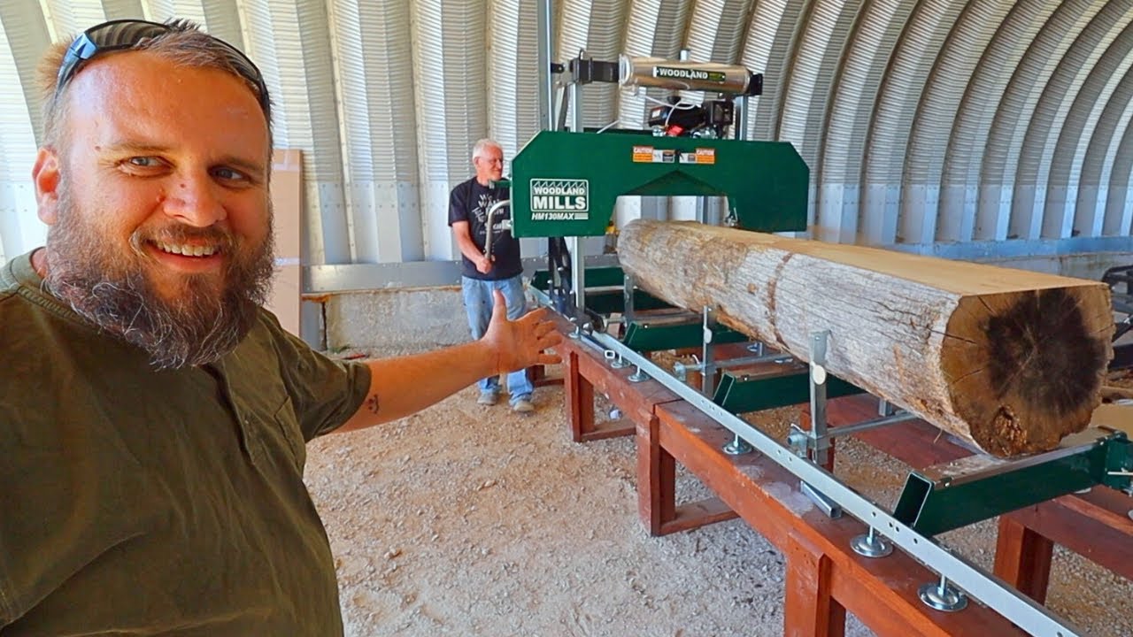 Milling Our First Log on the New Woodland Mills HM130 Max