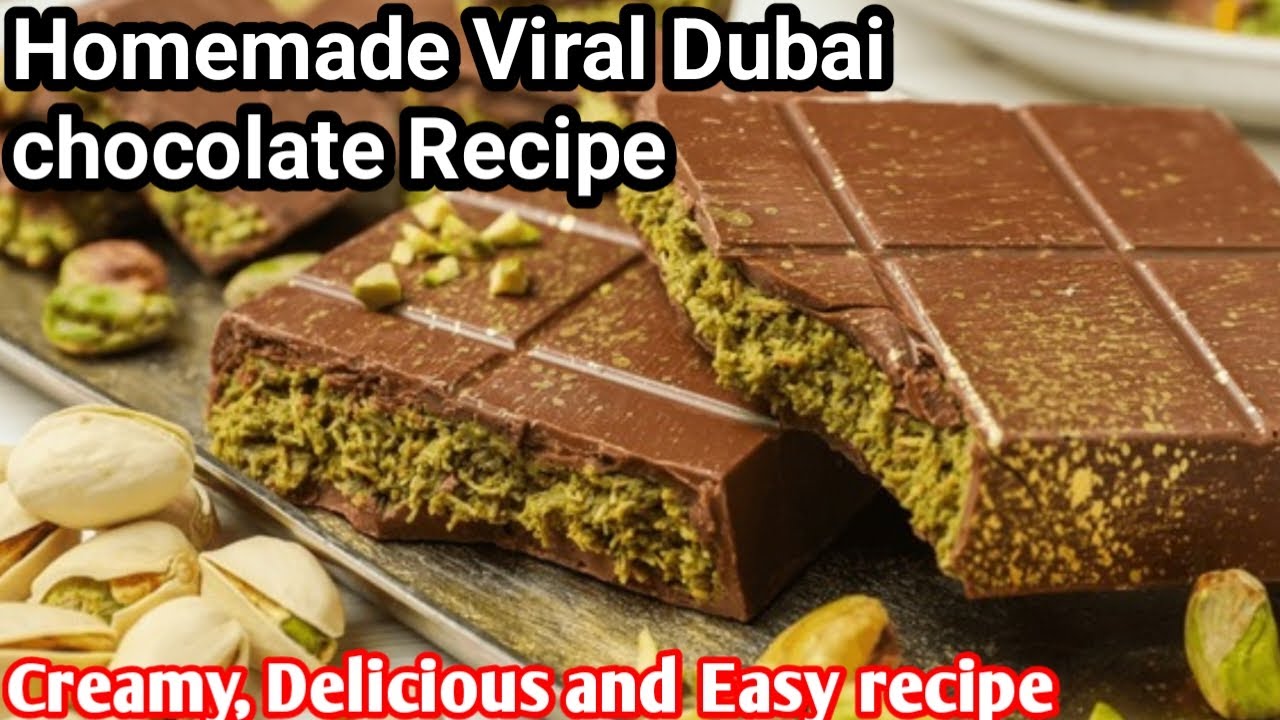 Viral Dubai Chocolate Recipe | Easy Homemade Luxury Chocolate no oven no bake! Easy & budget recipe