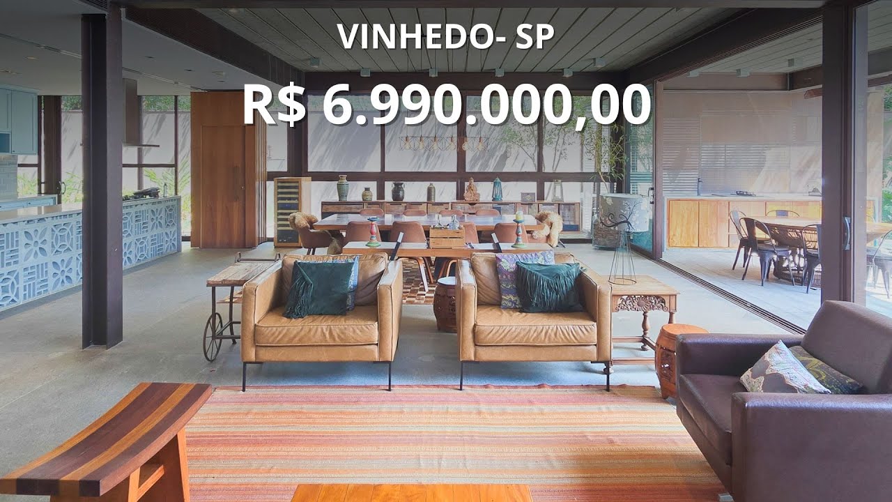 CASA COM VISTA PARA O LAGO EM VINHEDO-SP | 720M DE SOFISTICAÇÃO