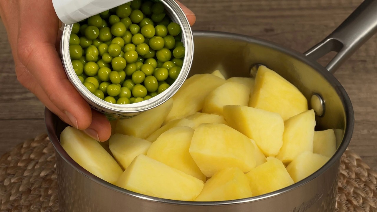 Mix peas with potatoes! I learned this trick in a fancy restaurant!