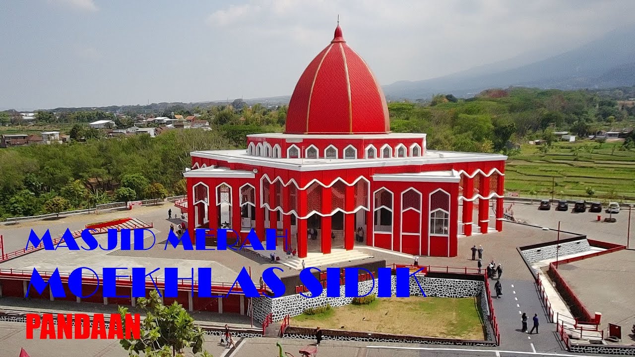 Masjid Merah Moekhlas Sidik - Pandaan - Ada Dino Dokar Dan Taman Bermain
