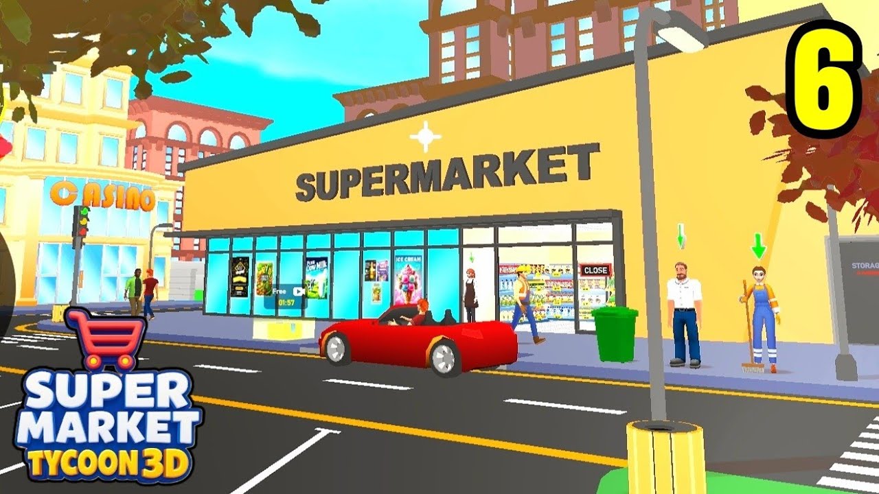Supermarket Tycoon 3D. Part 6. Haven't played a Long time. Buy Rack,Fridge,Freezer, Restock N Sell.