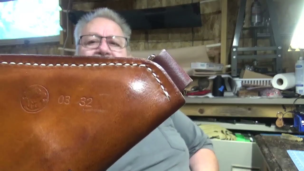 Elastic repair on a S&W 03-32 holster