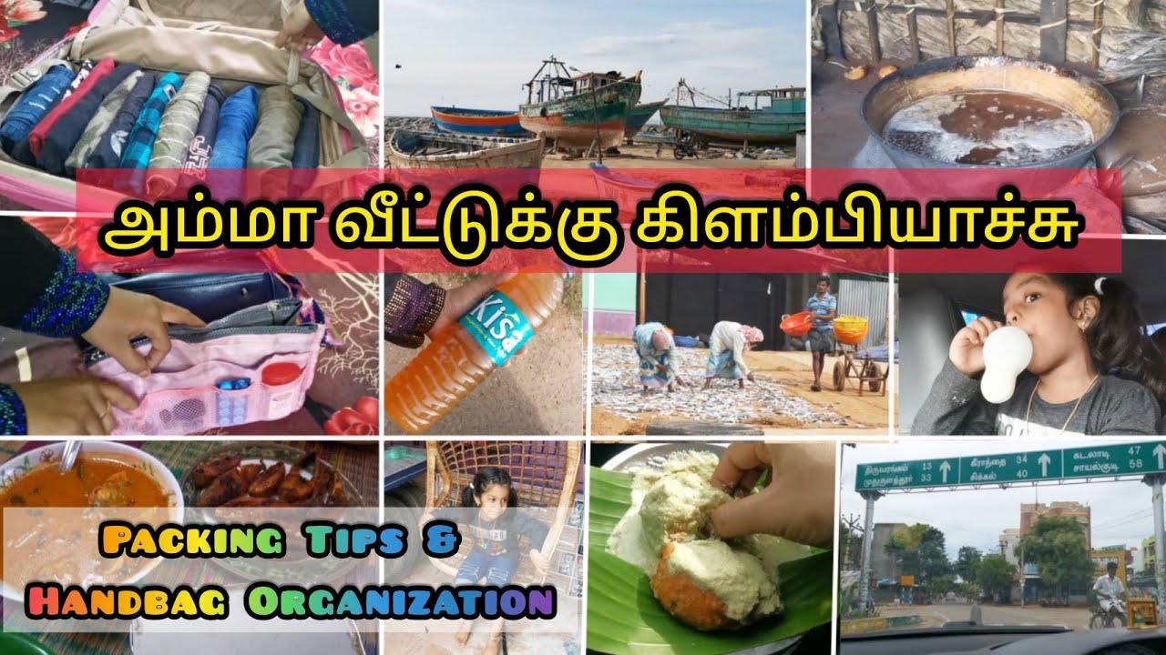 அம்மா வீட்டுக்கு போனாலே செம ஜாலி / Packing Tips / Handbag Organization / Travel Vlog
