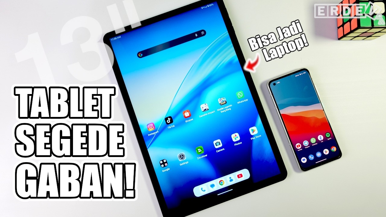 COBAIN TABLET ANDROID LAYAR GUEDE, BISA JADI LAPTOP & SPEKNYA MANTAP - itel VistaTab 30 Pro Fullset