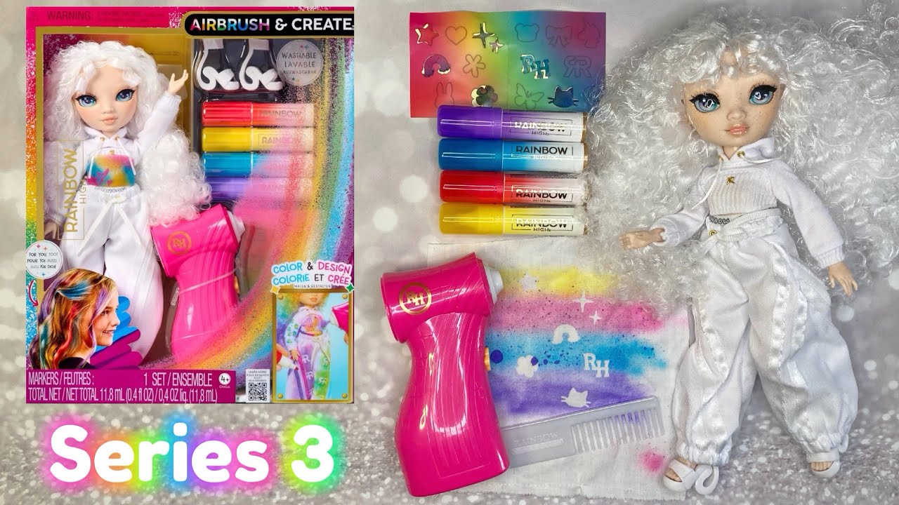 Airbrush and Create Rainbow High Doll Series 3 #Colour and Create