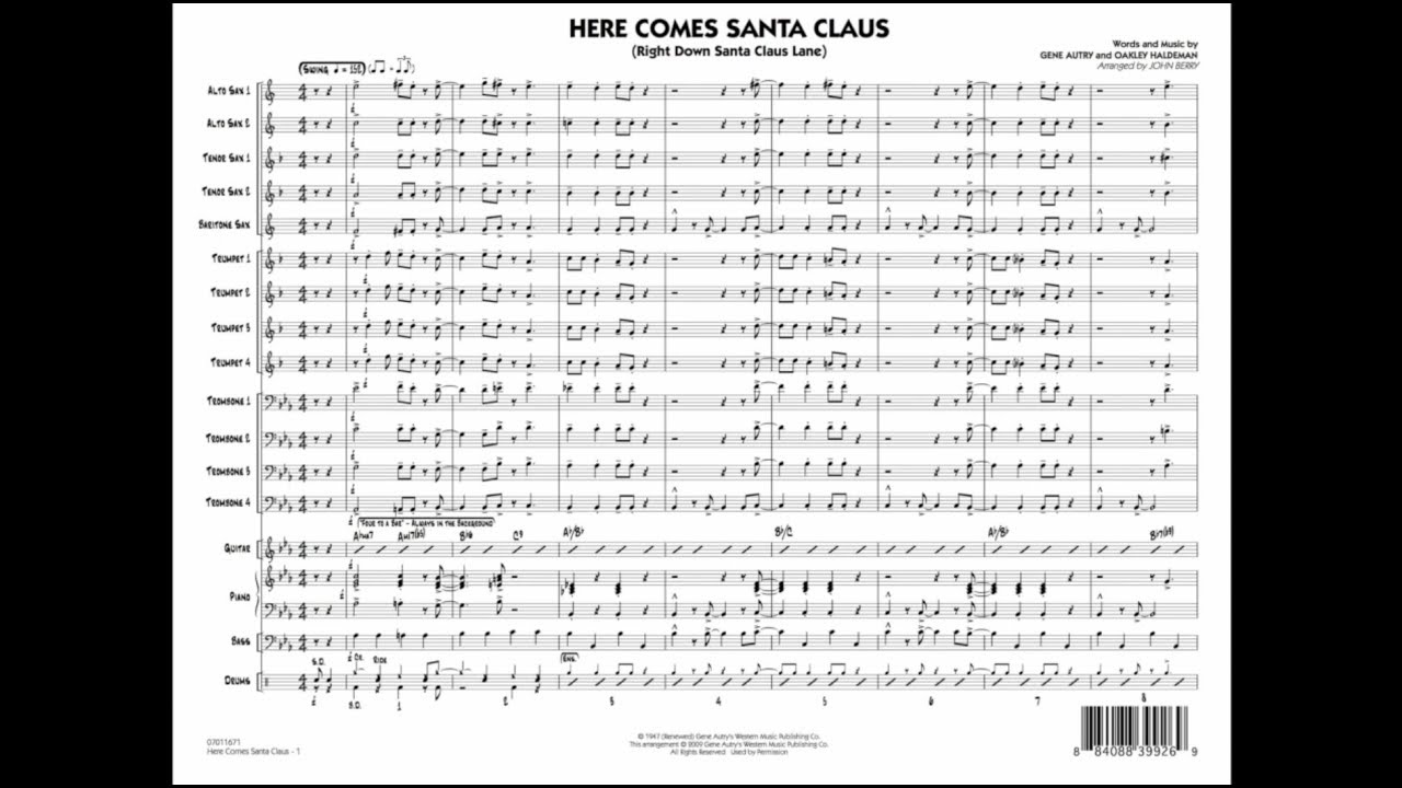 Here Comes Santa Claus (Right Down Santa Claus Lane) arr. John Berry