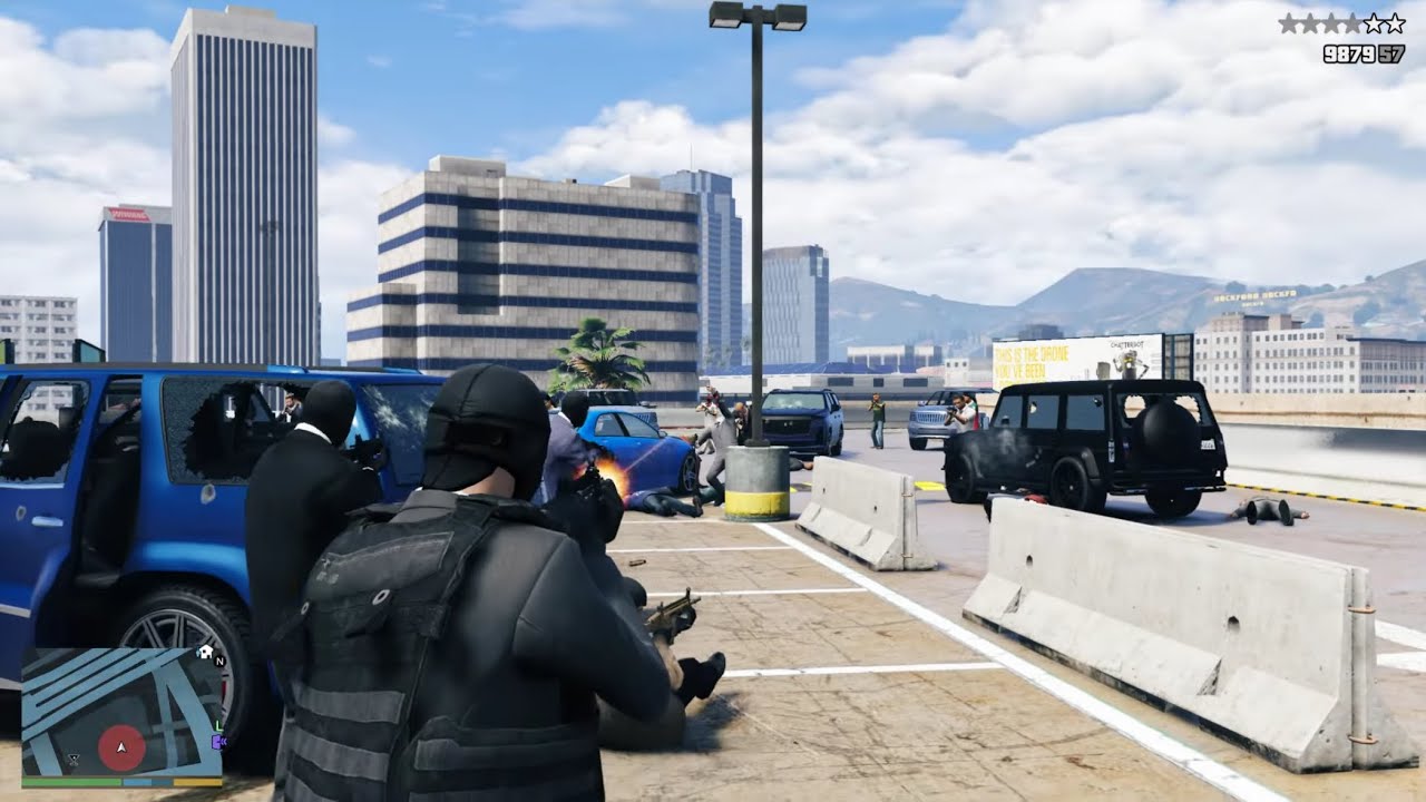 GTA 5  - Mafia Cartel Deal Heist + Ten Star Escape
